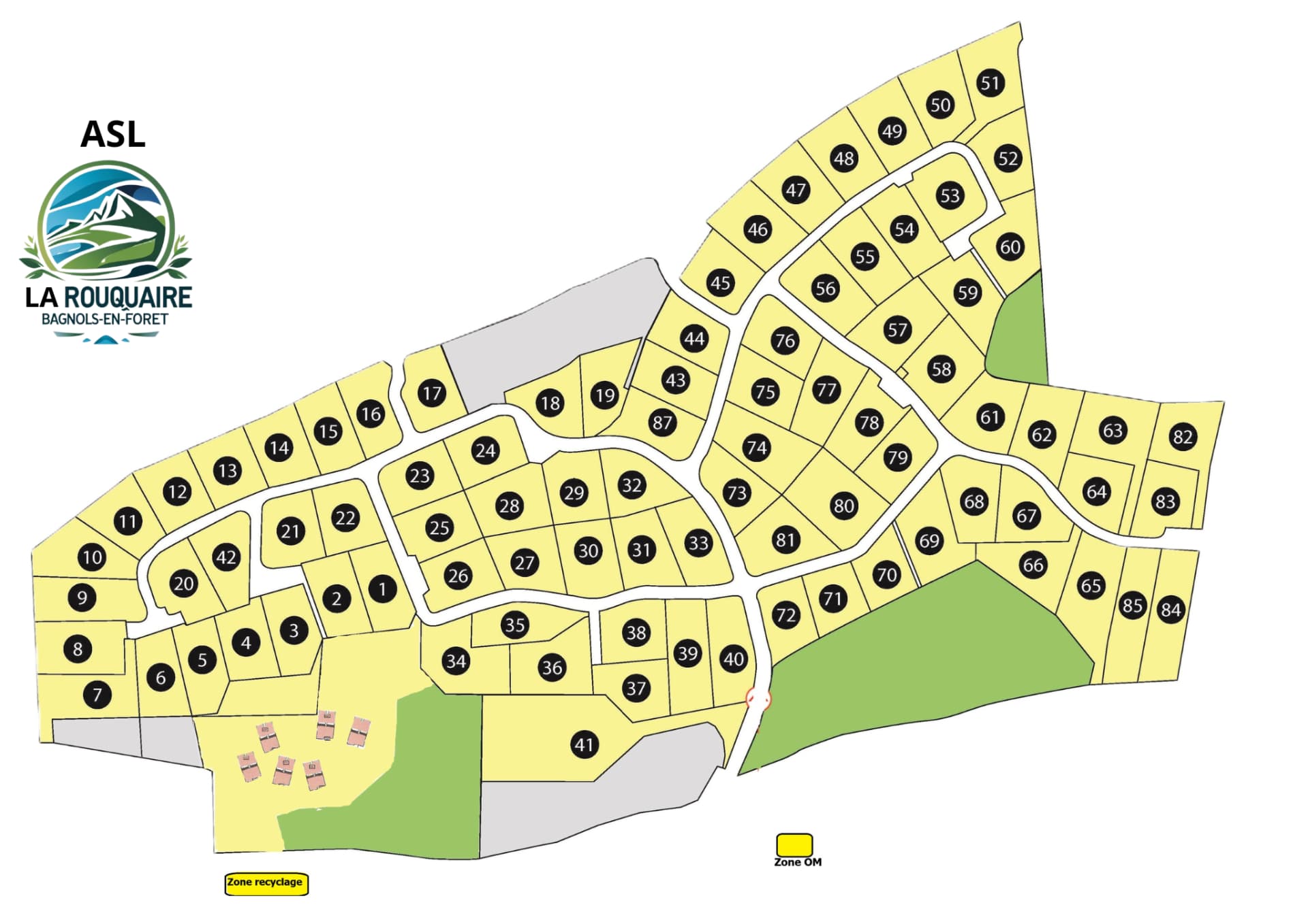 Plan du domaine de la Rouquaire